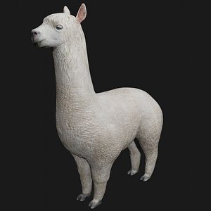 Llama Rigged Low Poly