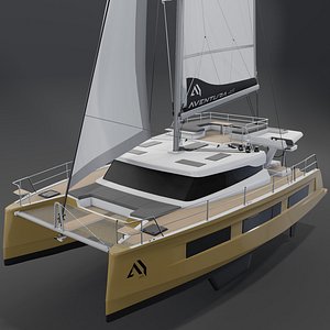 3D model Aventura 45 3D Catamaran