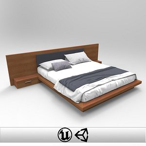 bed unreal unity 3d model