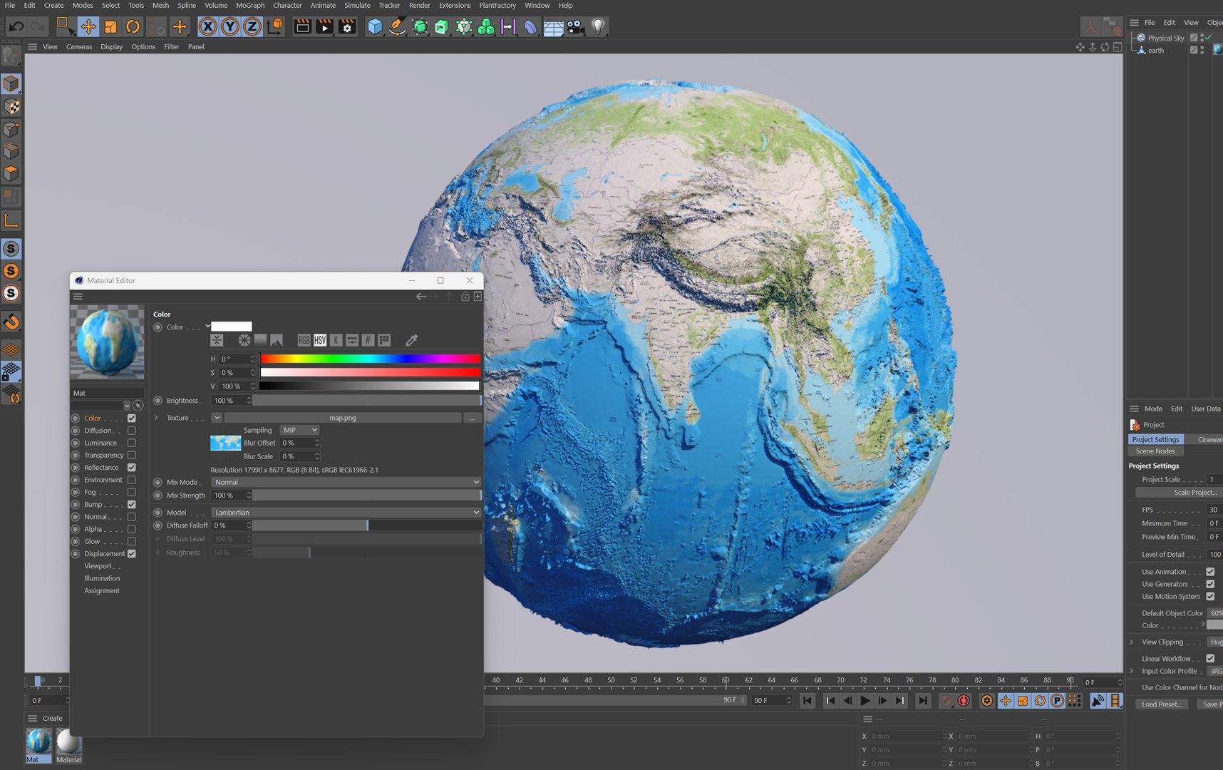 3D Earth Map 3D Globe - TurboSquid 2347356
