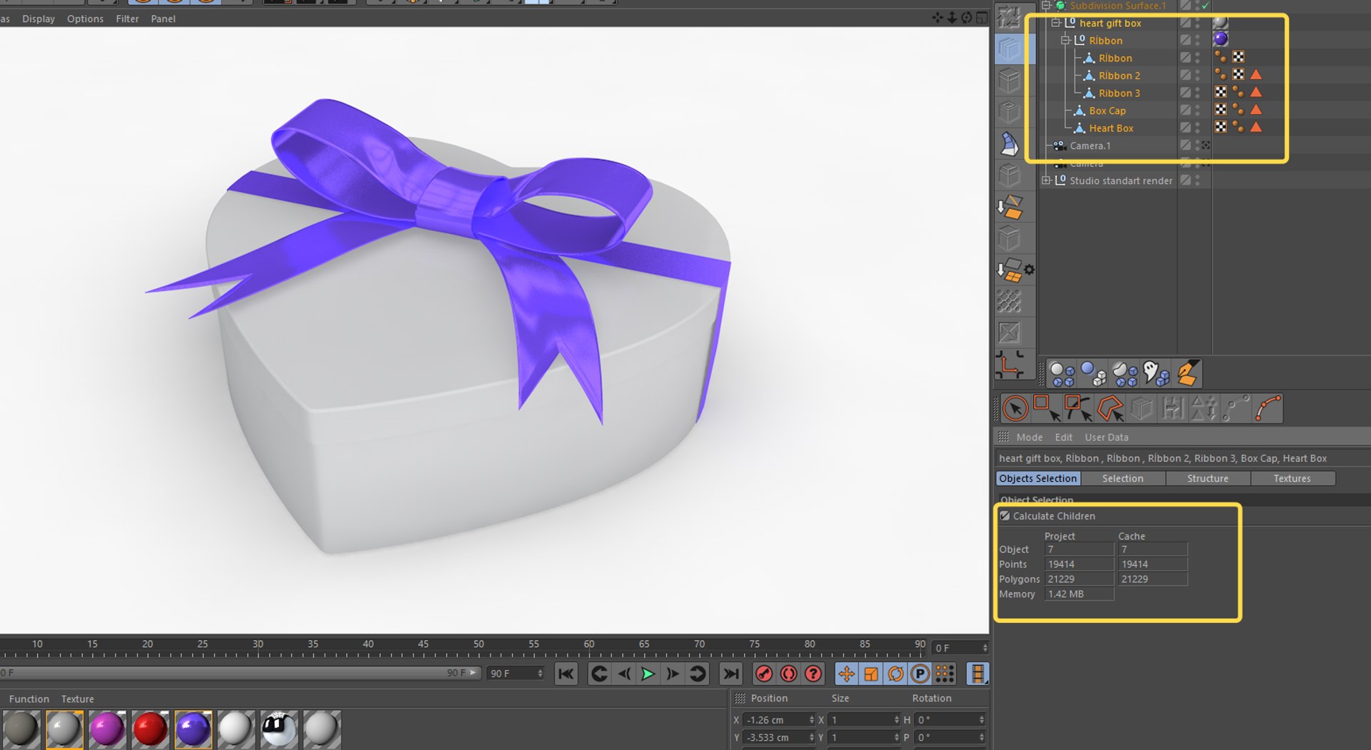 3D Heart Gift Box Realistic - TurboSquid 1466580