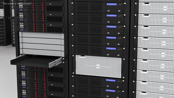 modelo 3d Matriz de gabinetes para rack de servidores - TurboSquid 2279353
