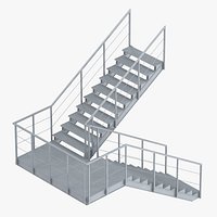 Industrial Staircase Landing Style