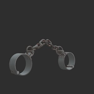 Prisoner Shackled 3D Model - Realistic Chains and Restraints