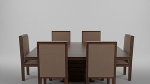 Chairs and table 3D model