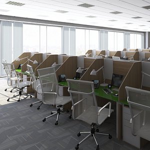 3D Call Center  3 model