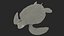 Realistic Green Sea Turtle 3D