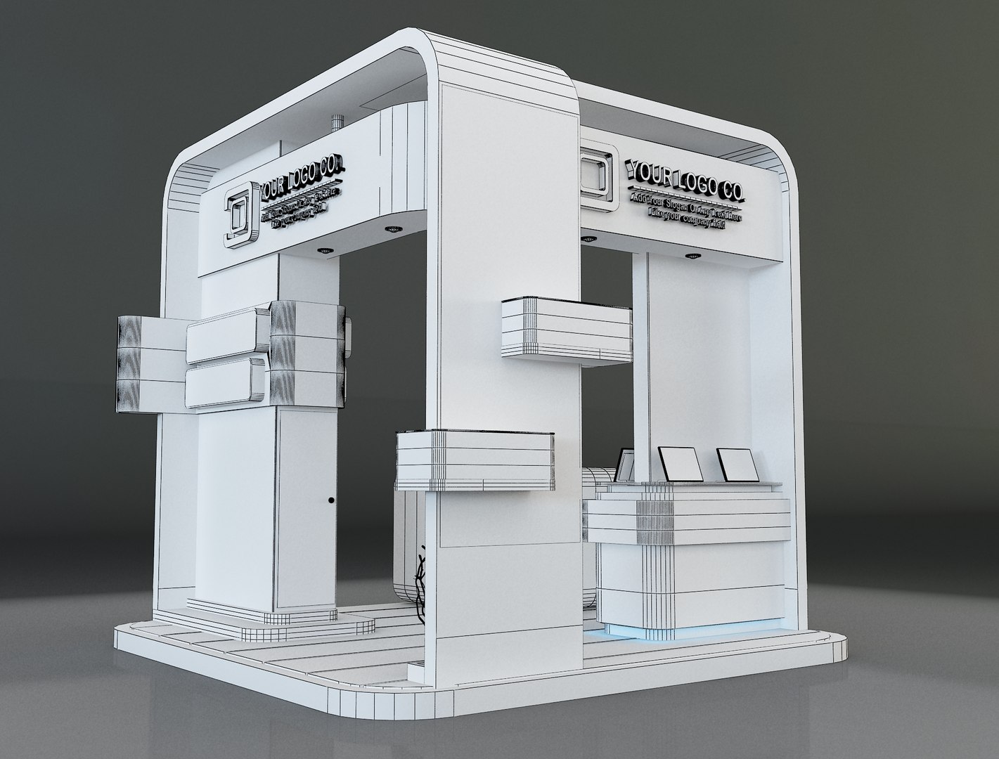 3D model Booth Exhibition Stand C48 https://p.turbosquid.com/ts-thumb/Uy/lpteZq/75/w1/jpg/1699730113/1920x1080/fit_q87/a4dfd45d0938665140beccb46686dee76a04794d/w1.jpg