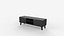 Colección de muebles modernos de madera negra (paquete de 4 modelos 3D)