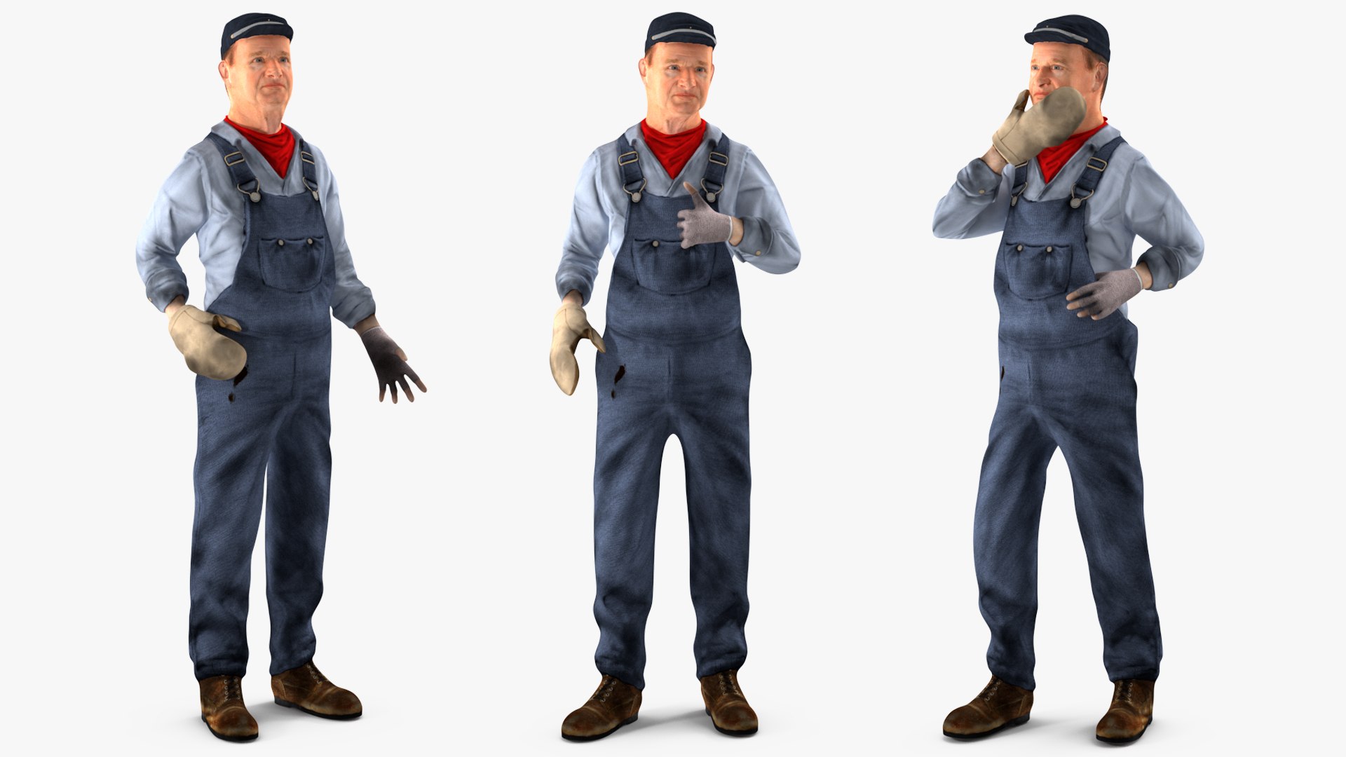 Train Conductor Character Rigged For Maya 3D Model - TurboSquid 2230224