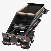 Semi Truck Belly Dump Trailer 04