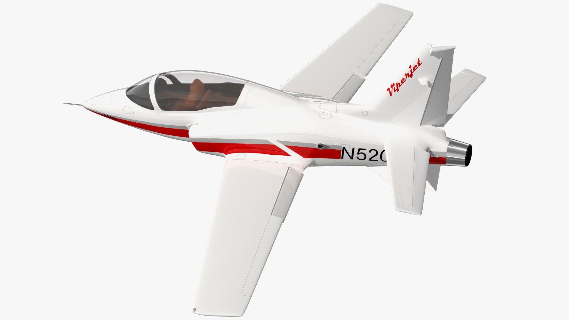 Private Jet ViperJet Rigged 3D model preview