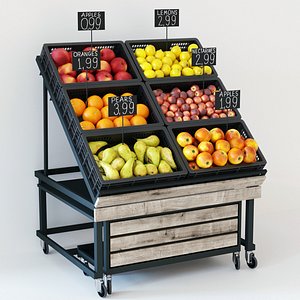 3D fruit display rack model