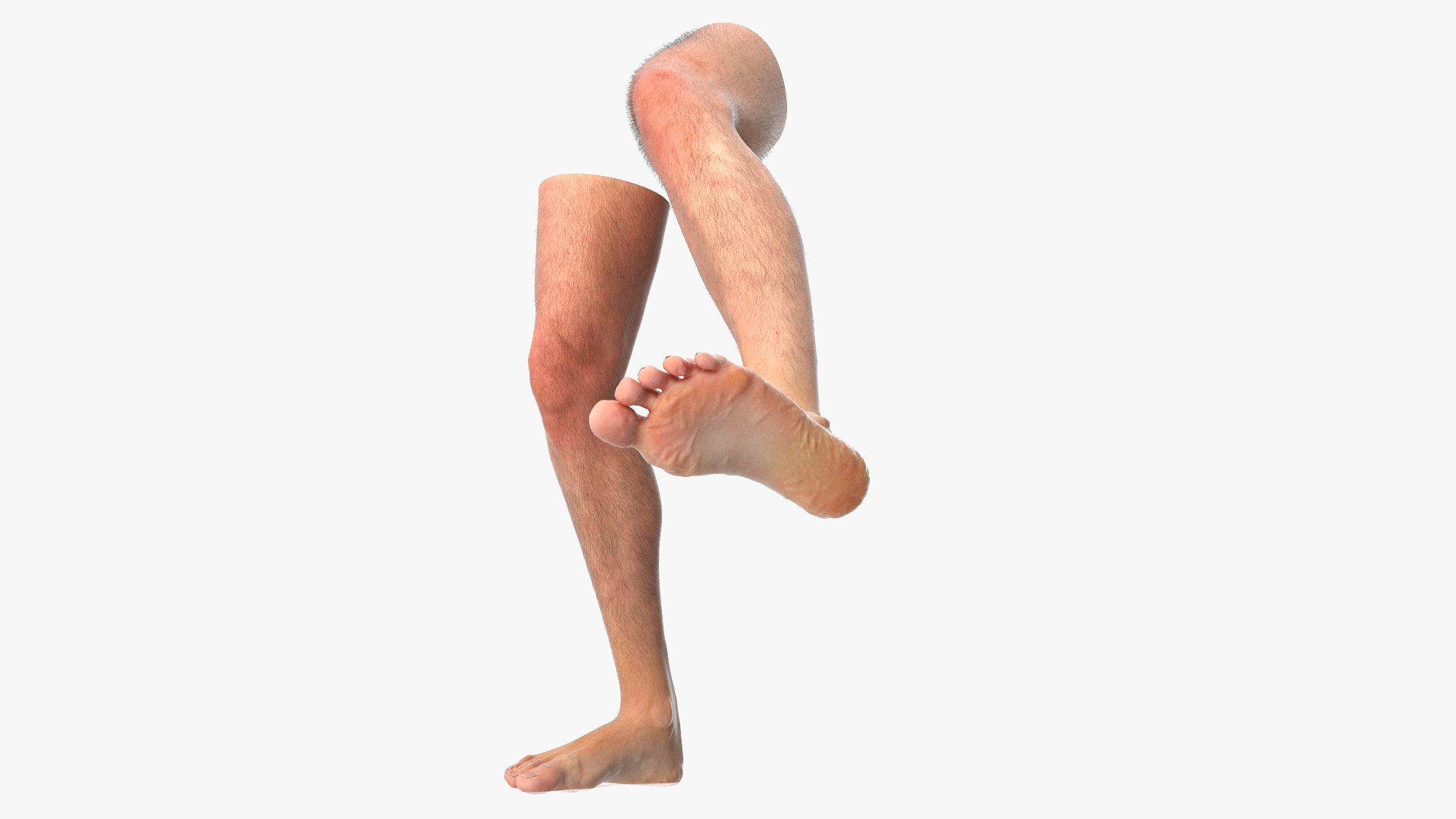 Realistic Human Male Legs Rigged 3D model preview