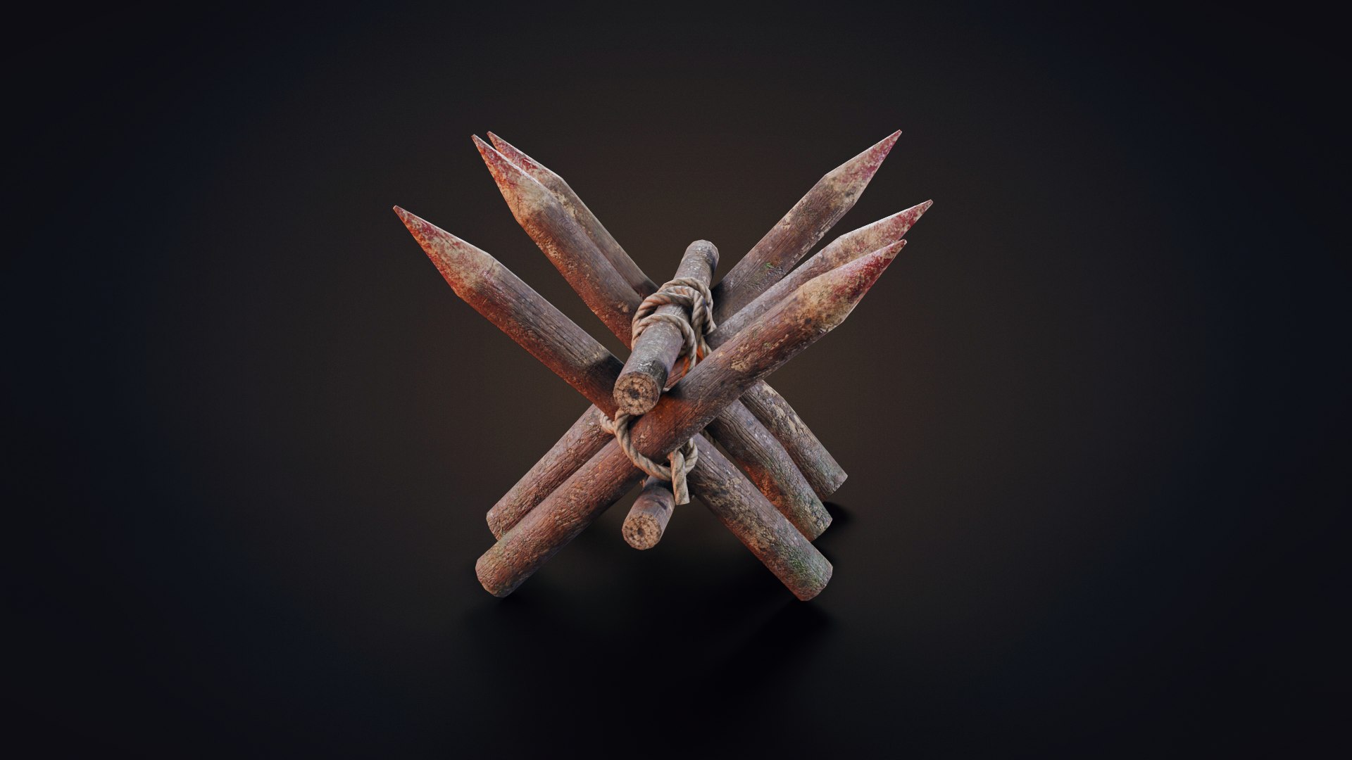 3D Wooden Stakes - TurboSquid 1654139