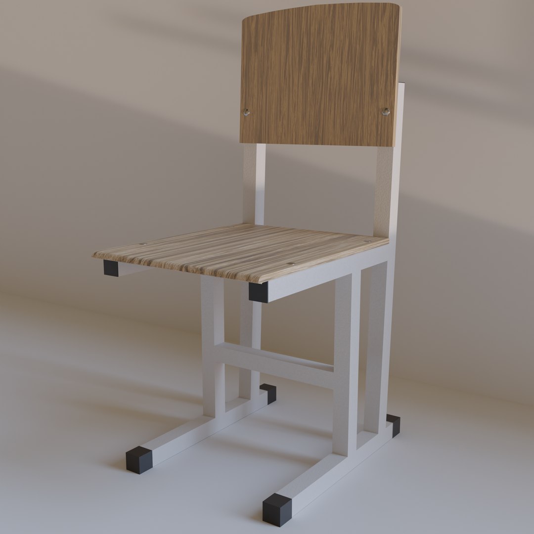 3D School Chair Model TurboSquid 1912316