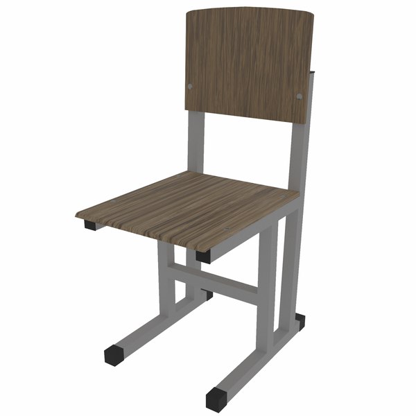 3D School Chair model TurboSquid 1912316