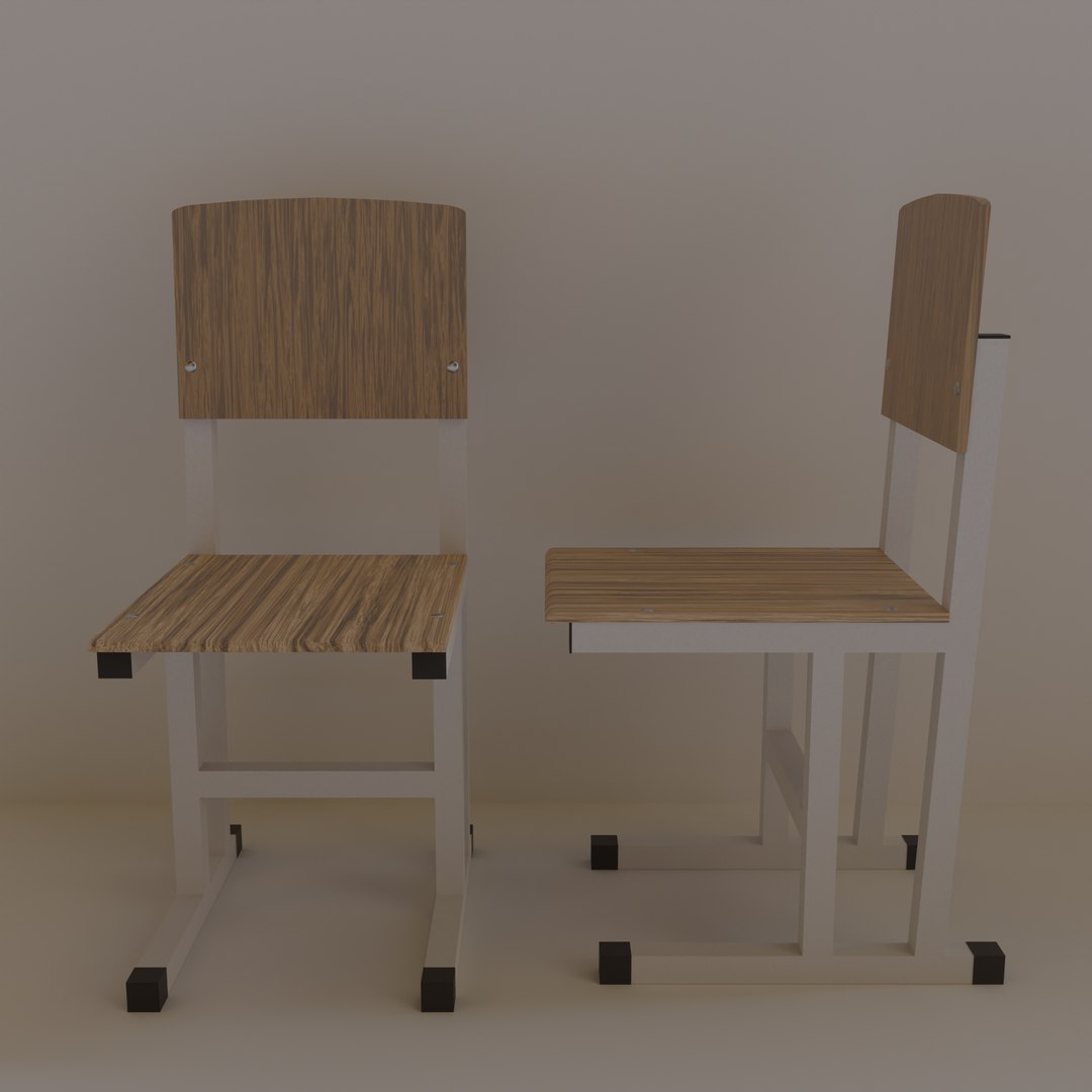 3D School Chair Model TurboSquid 1912316
