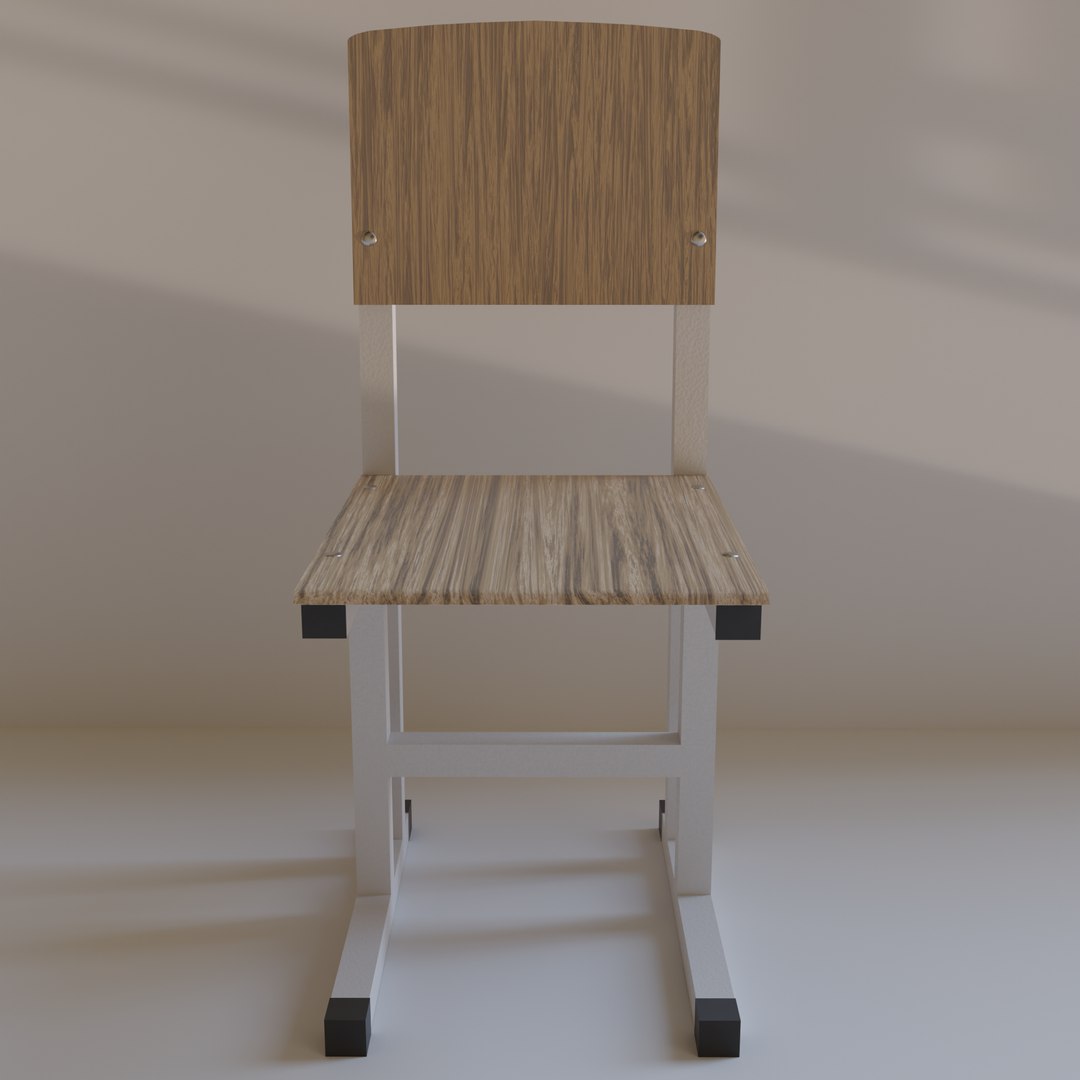 3D School Chair Model TurboSquid 1912316