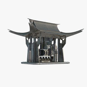 3D Future Science Fiction Cyberpunk Steel City Asian Architecture model