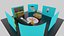 Wohnzimmer Low Poly 3D-Modell