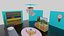Wohnzimmer Low Poly 3D-Modell