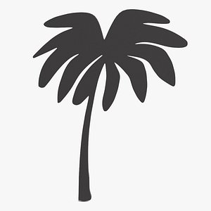 Palm Tree Silhouette 3D model