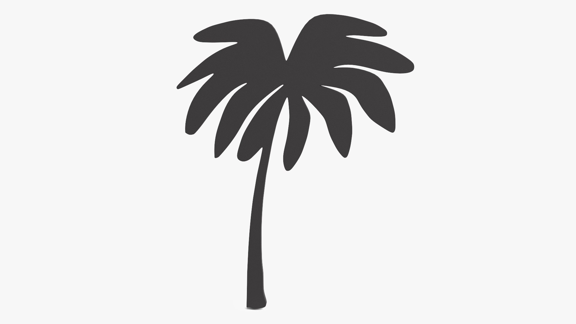 Palm Tree Silhouette 3D model preview