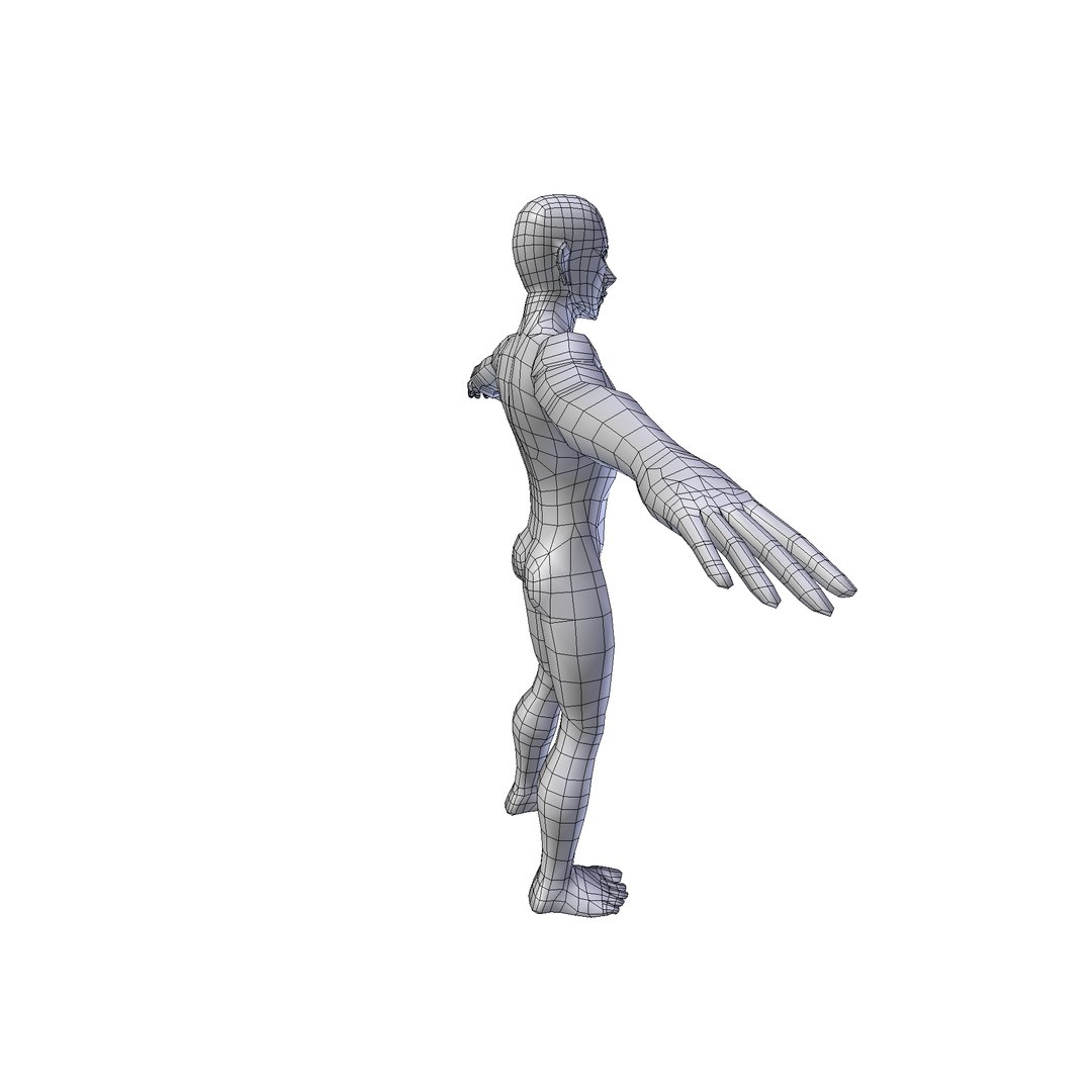 Anime Man 1 86m Basemesh Model - TurboSquid 2322559