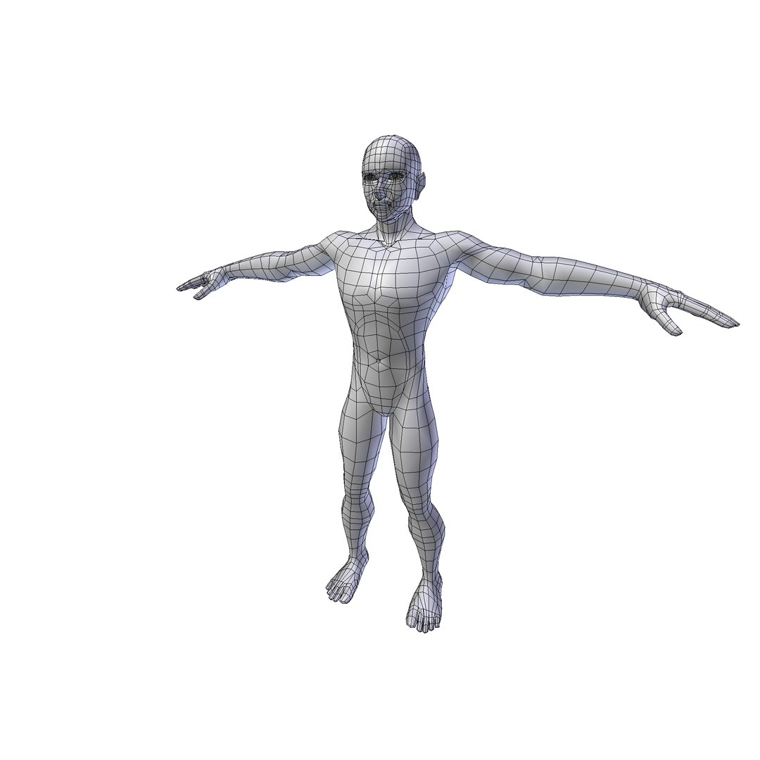 Anime Man 1 86m Basemesh Model - TurboSquid 2322559