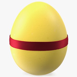 3D Easter Egg Decorated with Ribbon