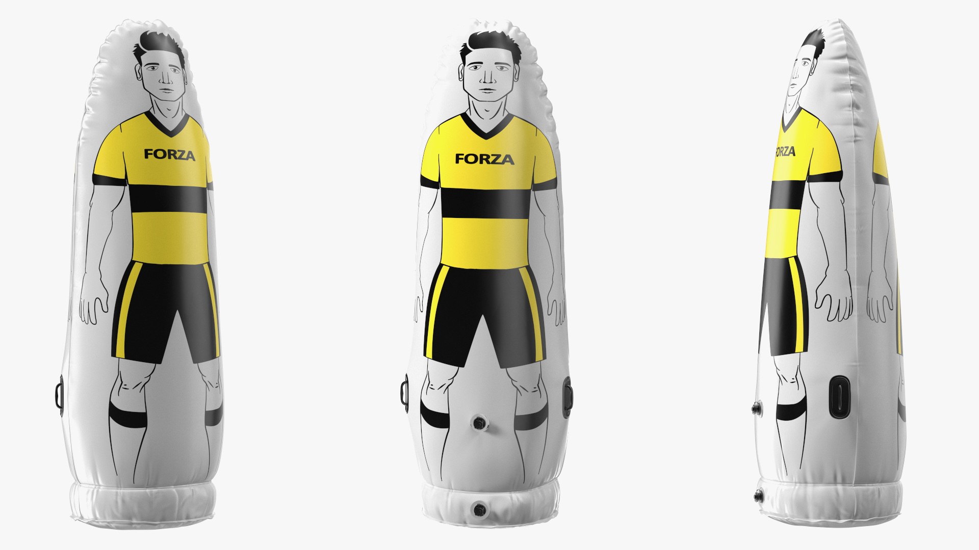 3D Inflatable Soccer Mannequin Junior Yellow T-shirt Model - TurboSquid ...