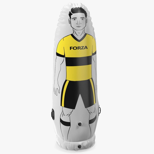3D Inflatable Soccer Mannequin Junior Yellow Tshirt model TurboSquid