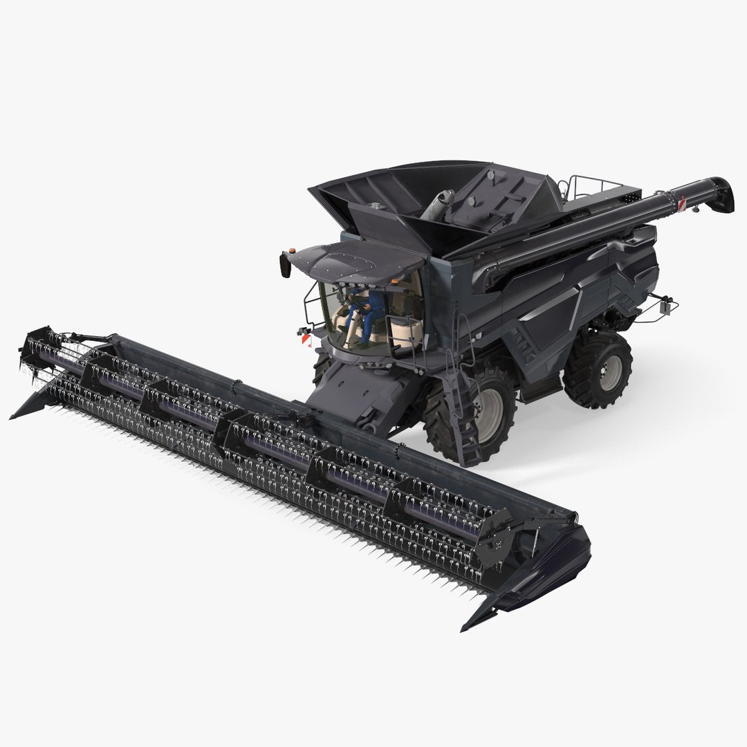 Driver Harvester Massey Ferguson Ideal Rigged 3D model preview