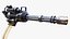 Sci Fi Heavy Rotary Minigun Gatling Gun Animated Curve Rigged 3D Model Game Ready 8K PBR