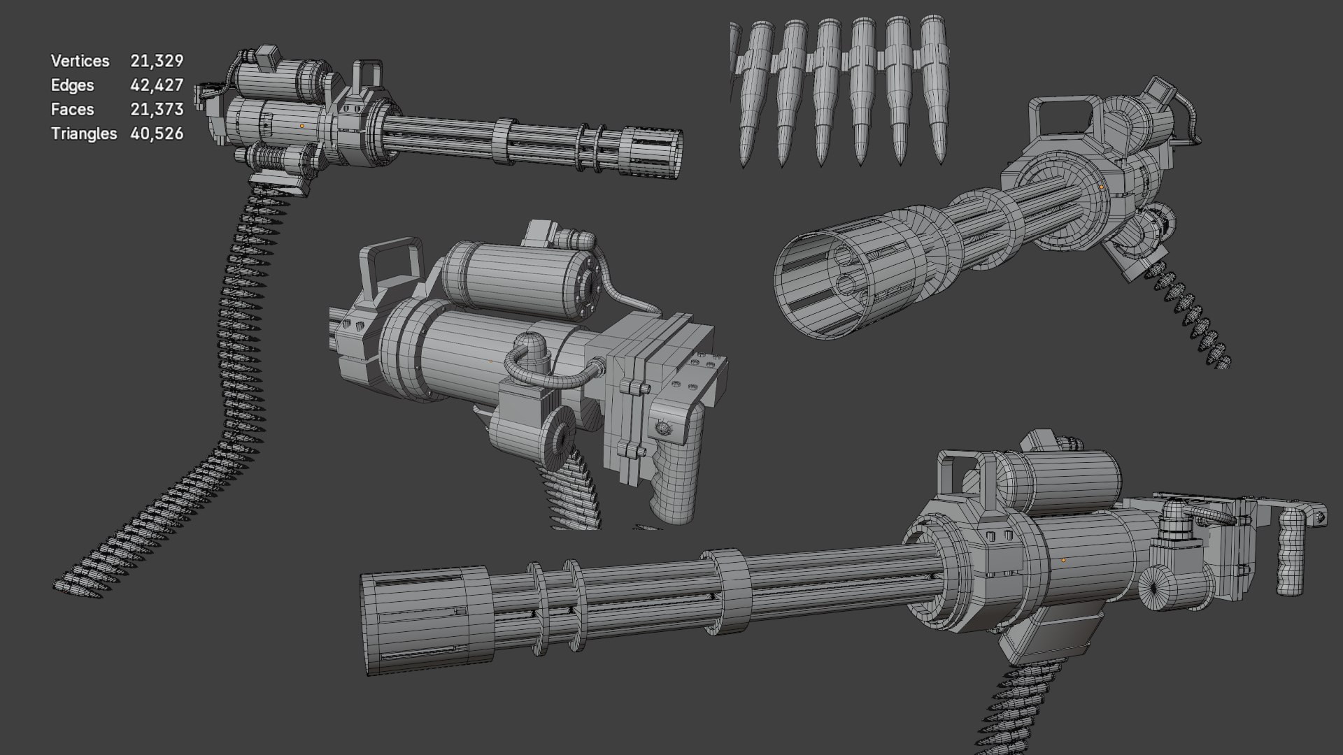 Sci Fi Heavy Rotary Minigun Gatling Gun Animated Curve Rigged 3D Model Game Ready 8K PBR model https://p.turbosquid.com/ts-thumb/Uz/Cdyx0Z/oY/minigunwire/png/1791976393/1920x1080/fit_q87/d3e59e8921ff411267c51c0487264afc6b81d2cb/minigunwire.jpg