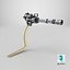 Sci Fi Heavy Rotary Minigun Gatling Gun Animated Curve Rigged 3D Model Game Ready 8K PBR