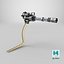 Sci Fi Heavy Rotary Minigun Gatling Gun Animated Curve Rigged 3D Model Game Ready 8K PBR