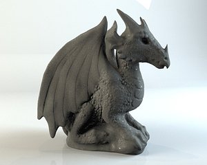3d model stone gargoyle dragon