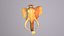 Elephant head wall decor high-poly 3D model