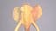 Elephant head wall decor high-poly 3D model