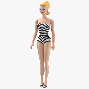 3d barbie doll classic 01