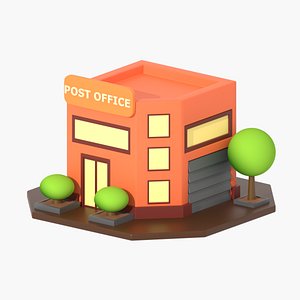 3D model Post Office 3D Illustration