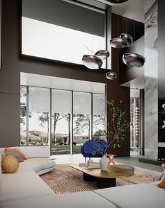 Modern living room model