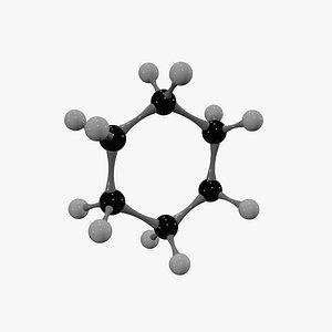 Cyclohexane Molecule 3D