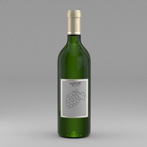 bordolese bottle glass 3d model