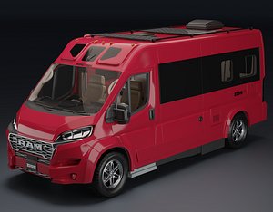 3D model Roadtrek Zion Camper CHerry Red 2026 3d Model