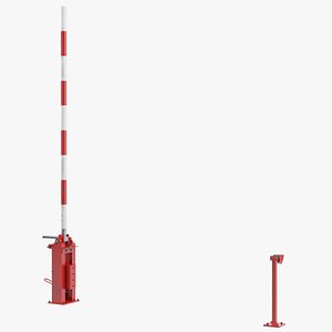 Traffic Barrier Raised 3D model