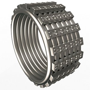 Jewelry Ring 02 Chrome 3D model