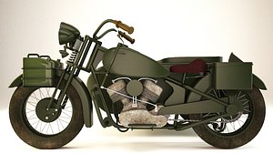 old motorcycle 3d max